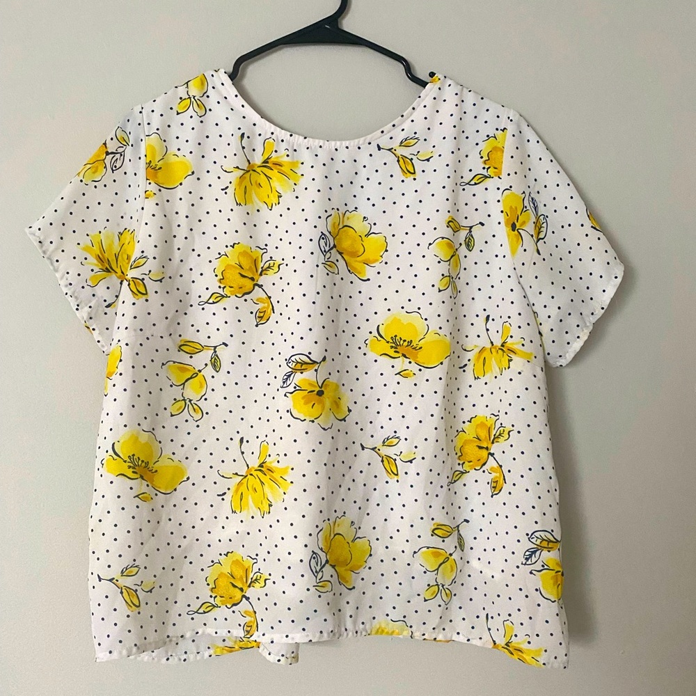 Abercrombie polka dot and floral shirt